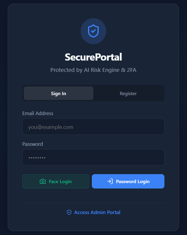 EcLearning secure sign-in, with AI risk engine and two-factor login